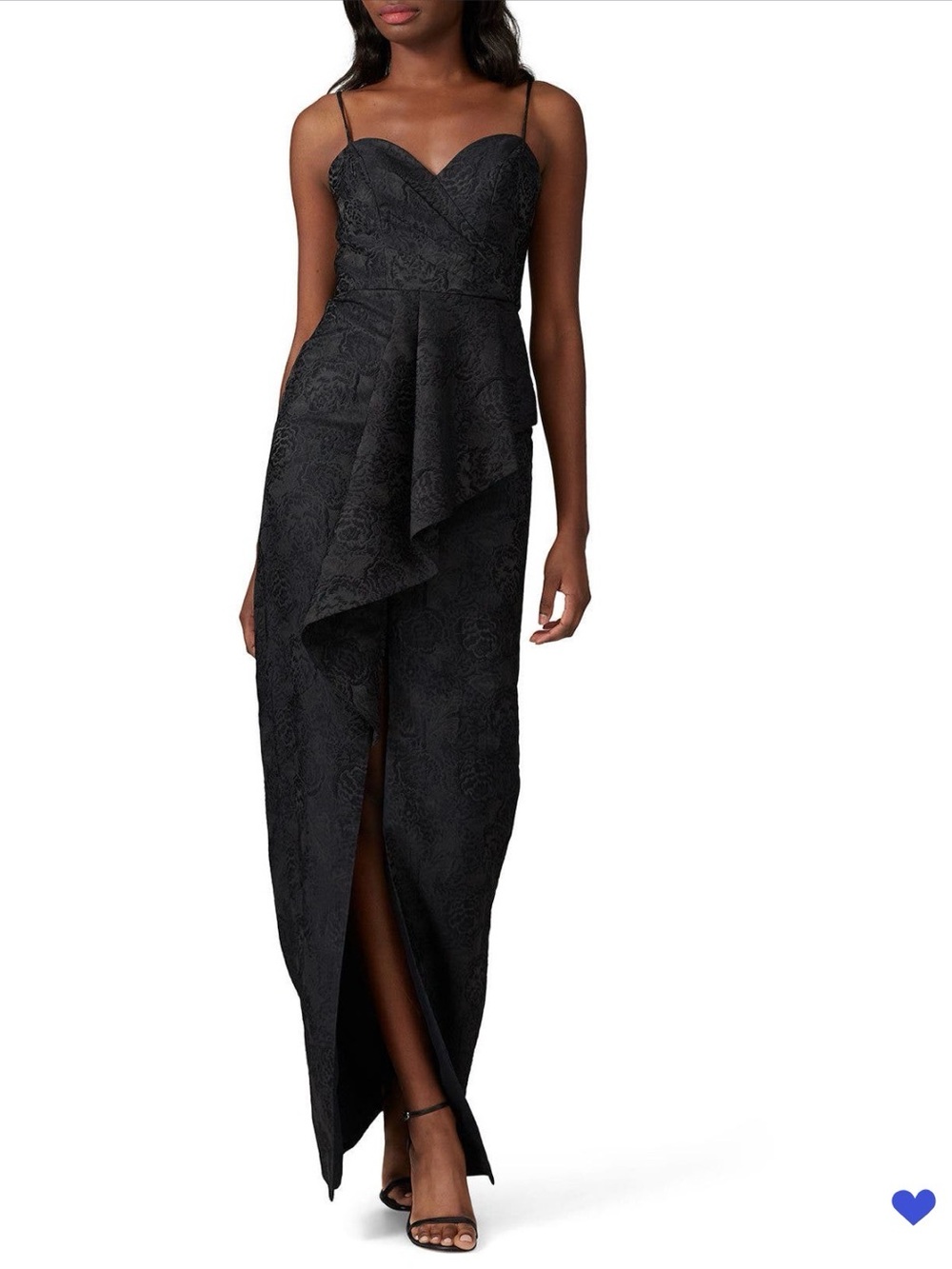 Elegant Black Strapless Evening Gown w/ Sweetheart Neckline